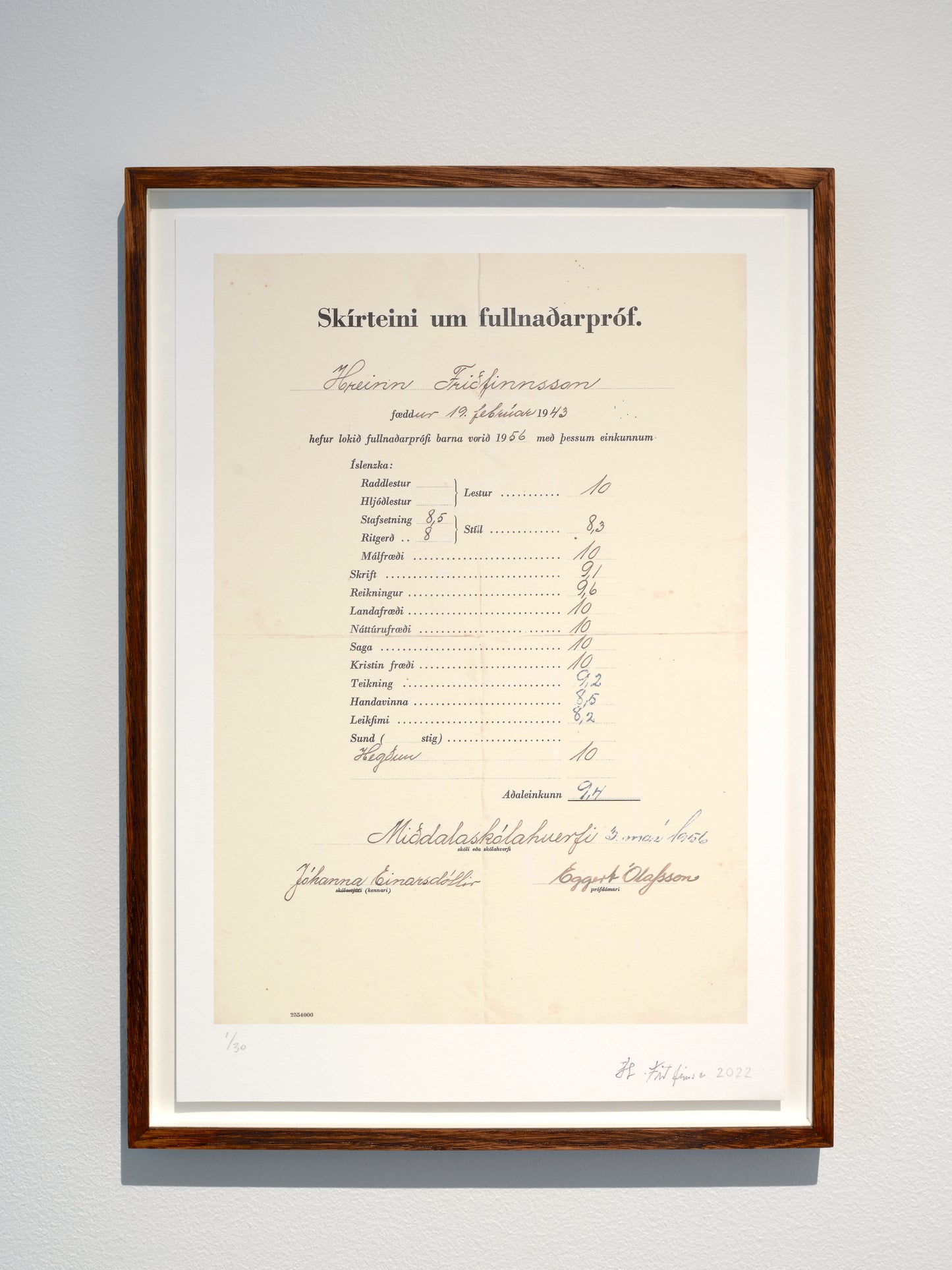 Fullnaðarpróf, 2022