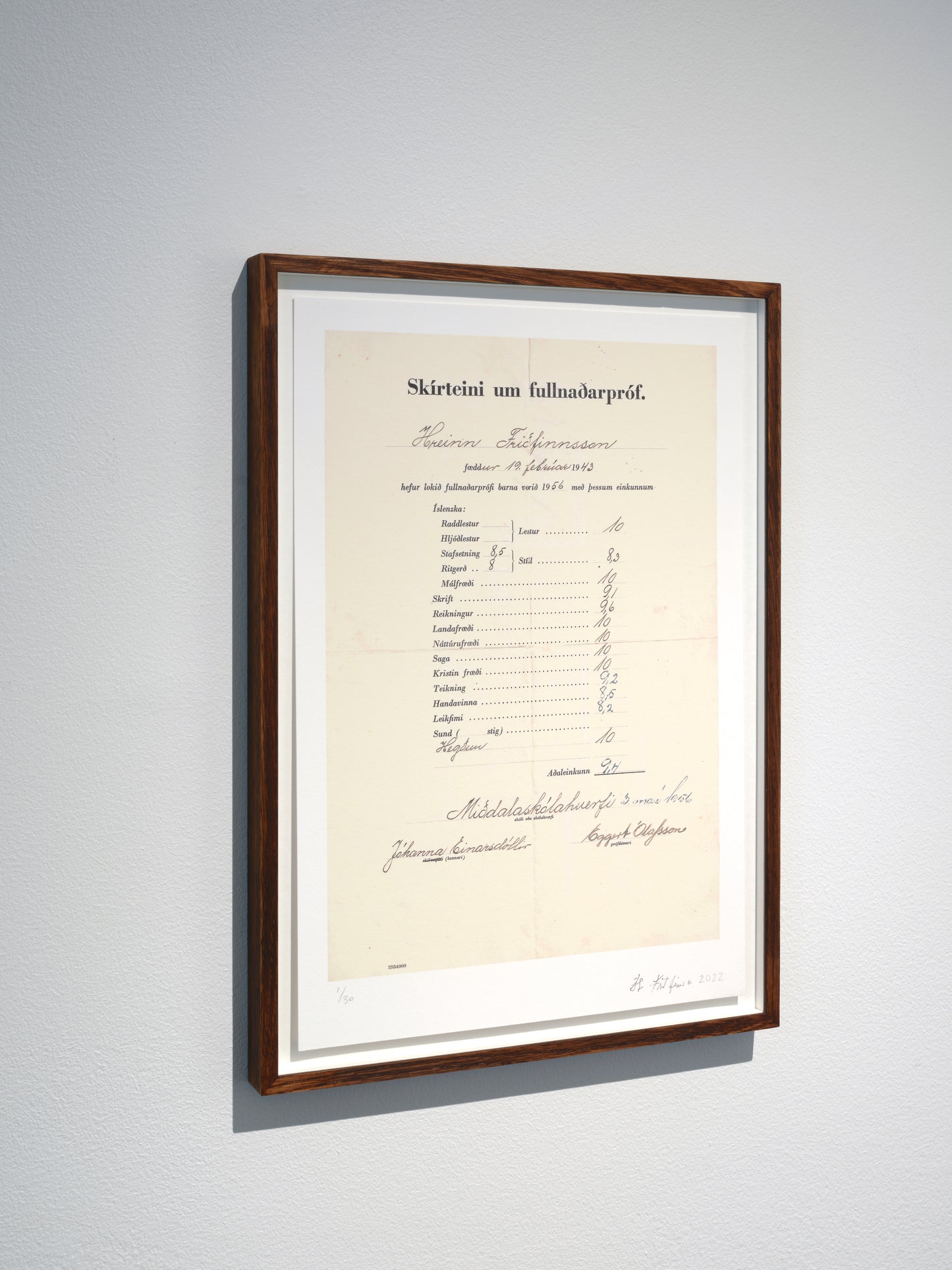 Fullnaðarpróf, 2022