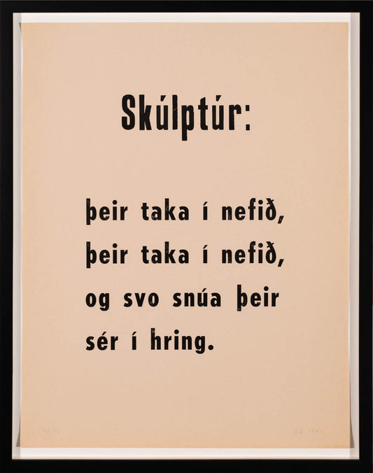 Skúlptúr - Þeir taka í nefið, 1972